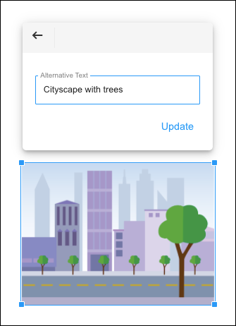 Image with alt text entered in Trailmaker Content