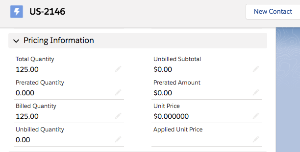 A usage summary following invoicing