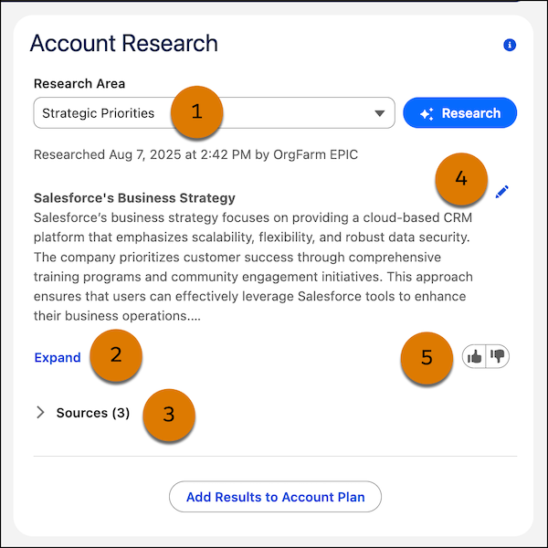Lightning Account Research med fire oppkall