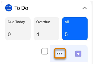 The options when you swipe left on a To-Do item.