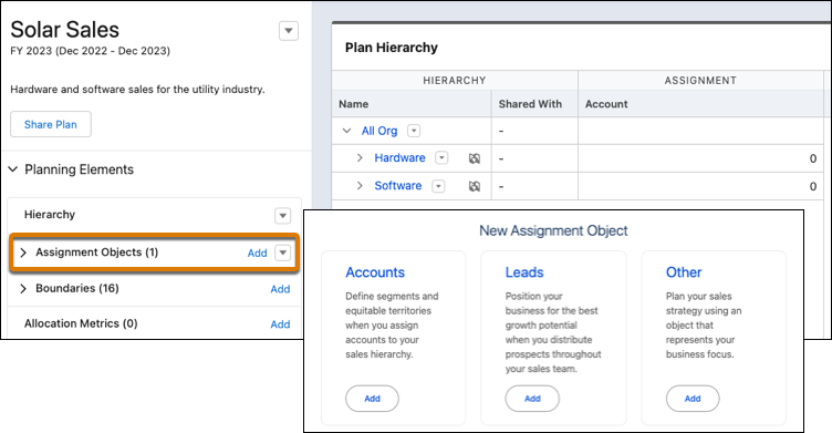 New assignment object for accounts