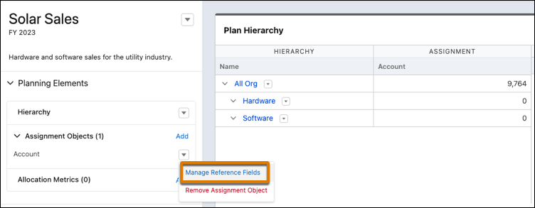 Option to add reference fields to your assignment object