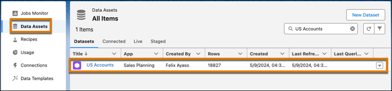 Option to explore values in the dataset