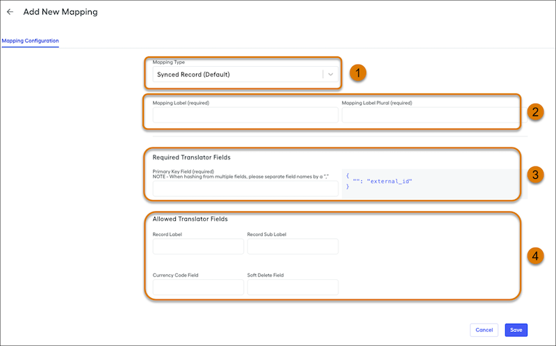 New mapping form