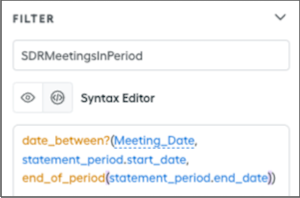 Meeting count rule syntax for meeting