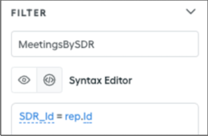 Meeting count rule syntax for SDR