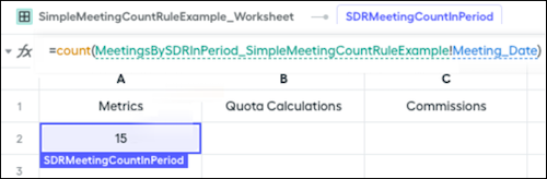 Meeting count rule total by SDR within the period