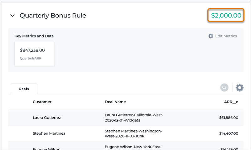 Trace a lump-sum rule payout.