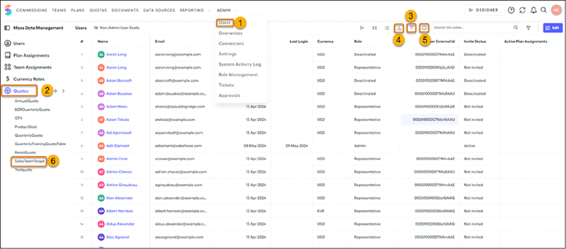 Mass Data Management: quotas