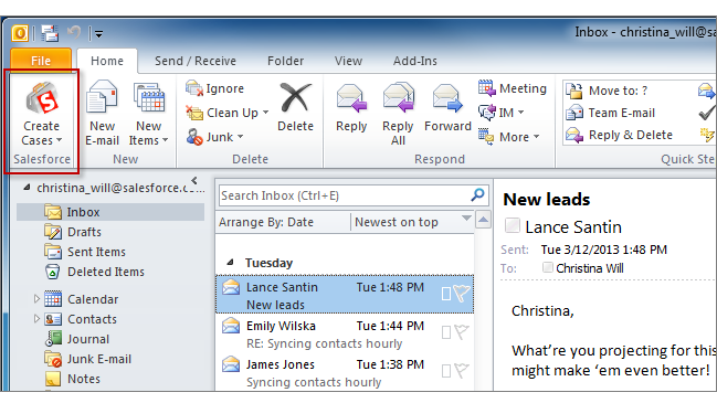 Create Cases Drop-Down Menu Button