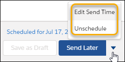 Change a list email schedule