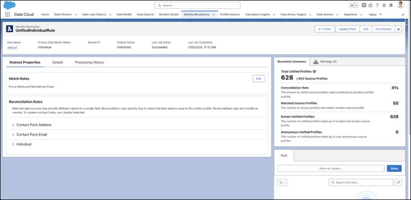 Identity resolutions in Data 360