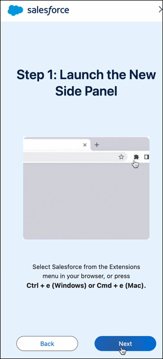 Launch the new side panel