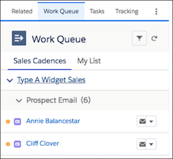 Work Queue component in its own tab in the email integration pane.