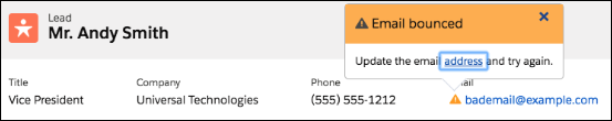 Email details page highlights panel