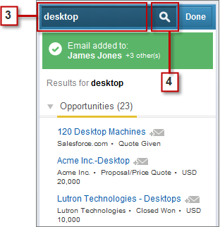 Salesforce Side Panel Search