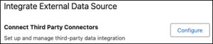 잠재 고객 센터 페이지에서 외부 데이터 소스 섹션을 통합합니다.