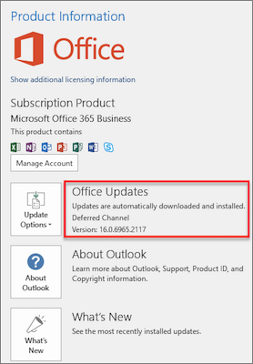 Office Outlook-Einstellungen