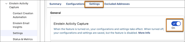 Turn off Einstein Activity Capture on the Settings tab.
