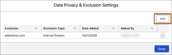 Add exclusions to filter out email addresses, domains, keywords, and sensitive data from capture.