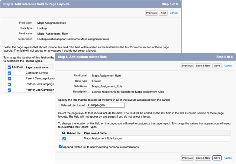Auto assignment add field to layouts