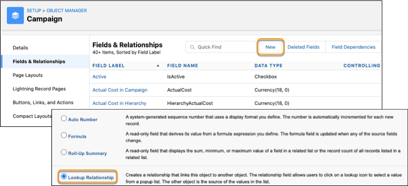 Create auto assign fields new