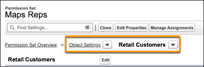 Configuración de objeto de conjunto de permisos