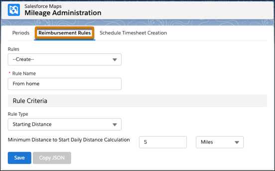 Reimbursement rule for calculating qualified distances