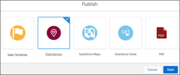 Publish to field servive