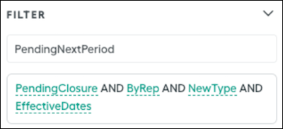 Data filter for what-if rule