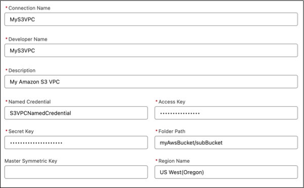 The Set Up Your Connection screen showing the required details entered.