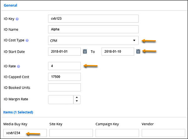 Checking IO delivery keys