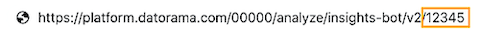 shows bot ID in URL