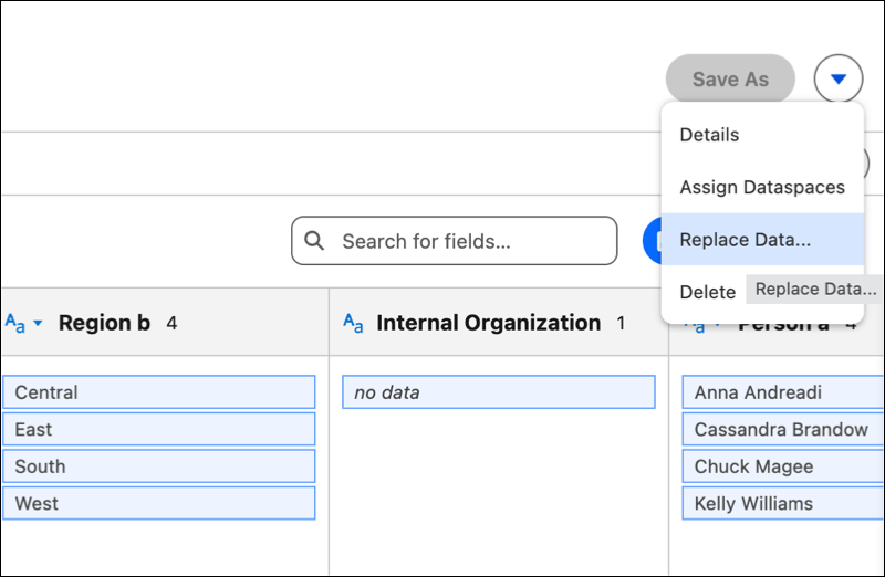 Replacing a data file with an updated version.
