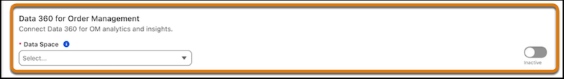Order Management org settings.