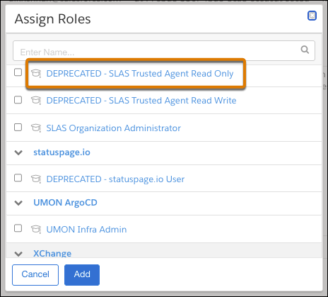 User Details page in Account Manager showing a deprecated role