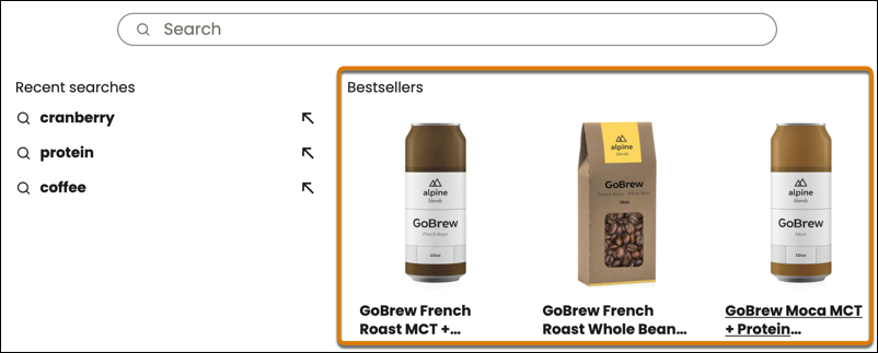Show bestselling products.