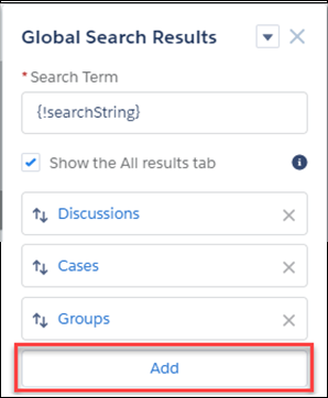 Résultats de la recherche globale dans les sites Experience Cloud