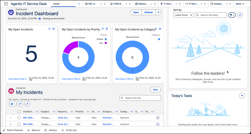 Home page for Agentic IT Service Desk