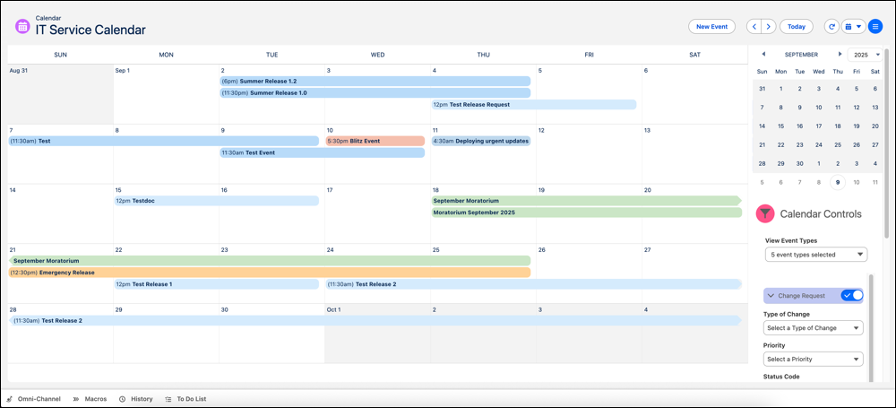 [it service calendar]