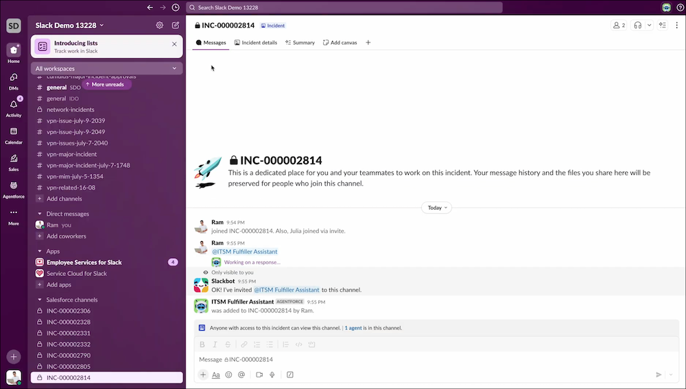 Salesforce-kanavat slackissä