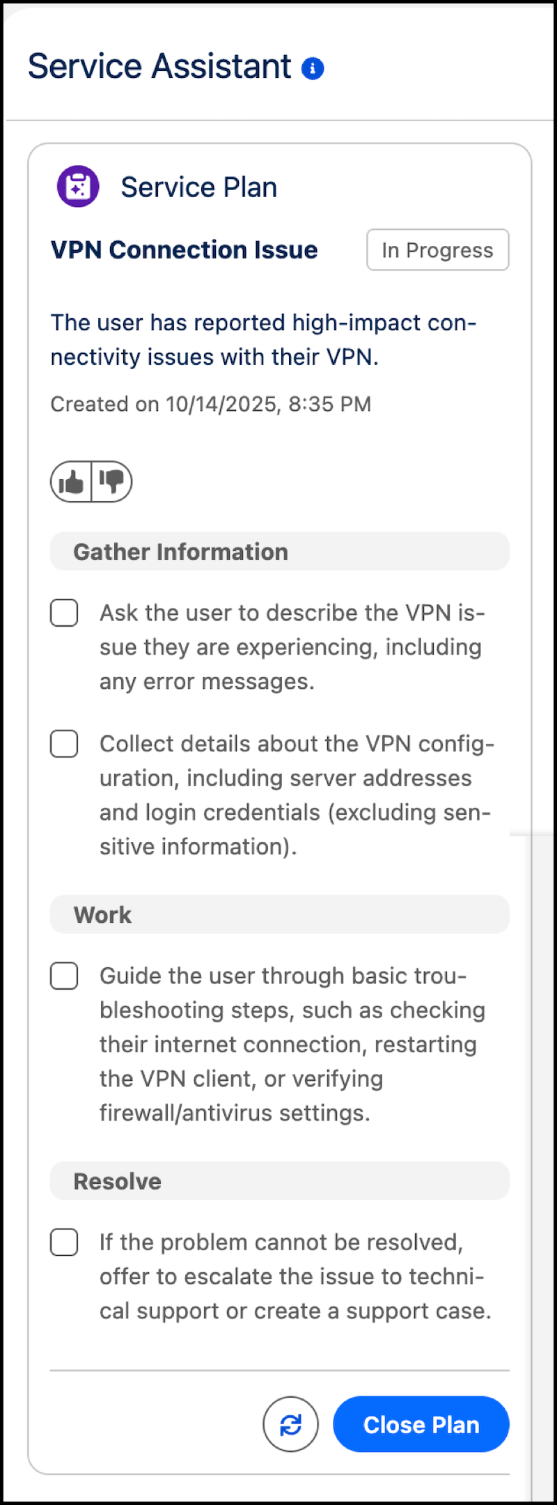 IT-serviceassistent för incident
