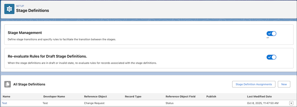 stage management enable