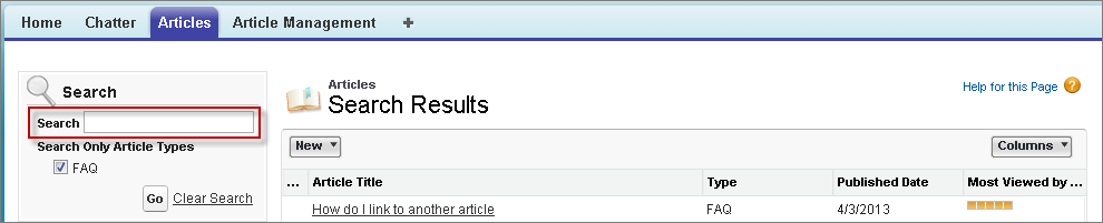 Articles tab interface image