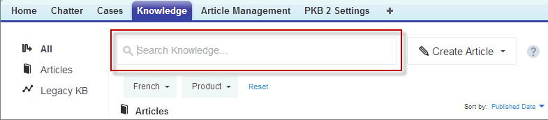 Knowledge tab interface image