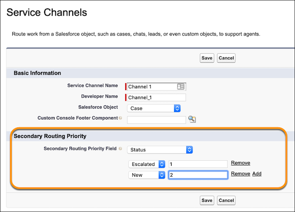 Set up Secondary Routing Priority