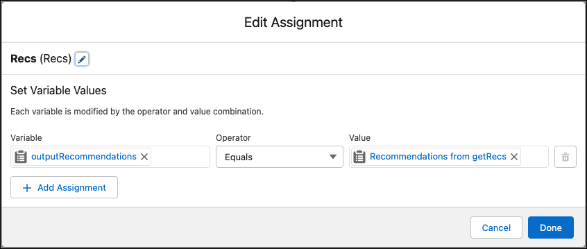 Edit Assignment page