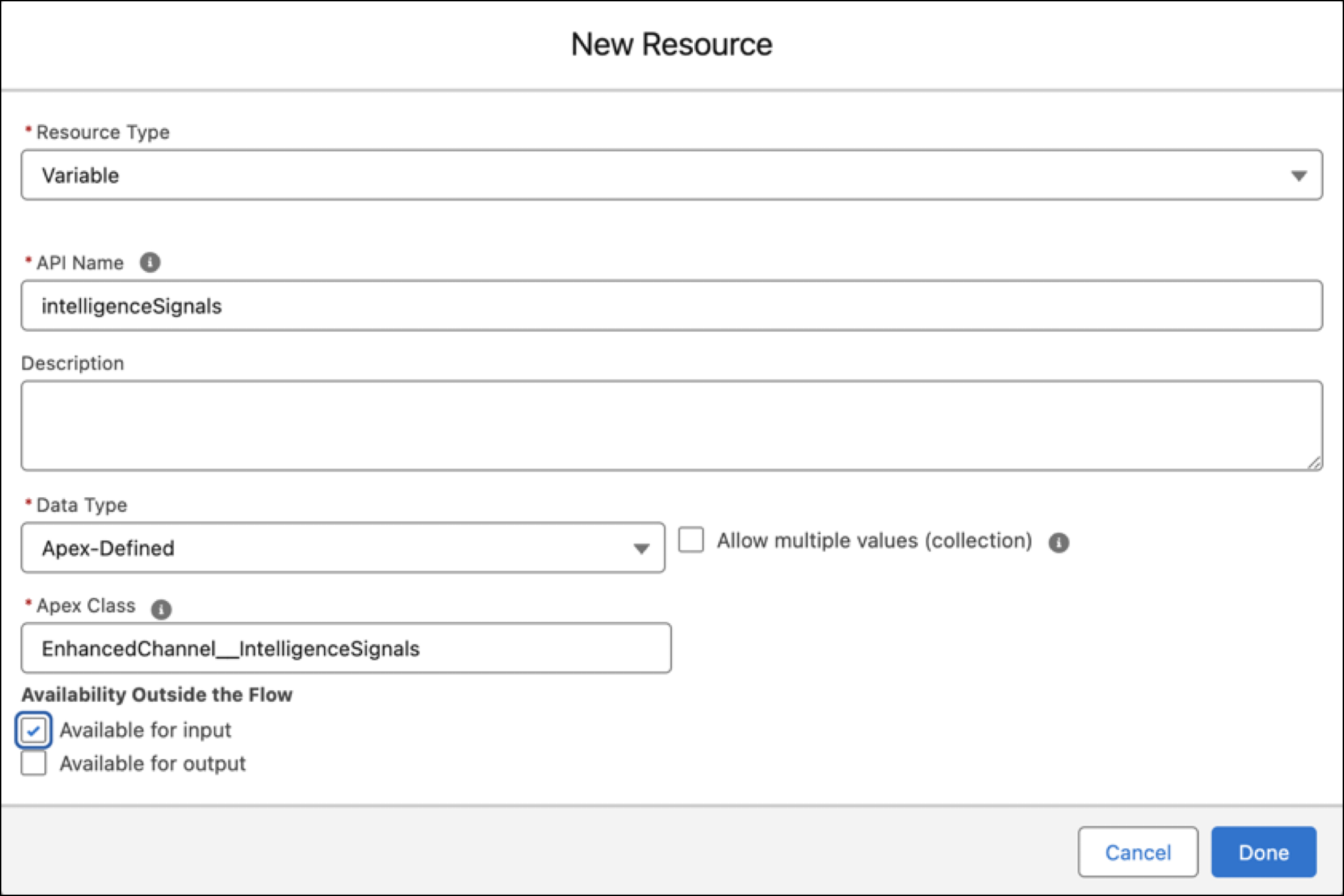 New Resource page