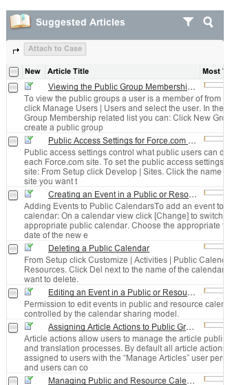 Original Salesforce Knowledge-widget