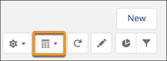 Zes dienstknoppen en knop Nieuw